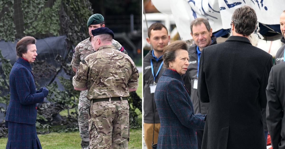 princess anne visits defence school of transport