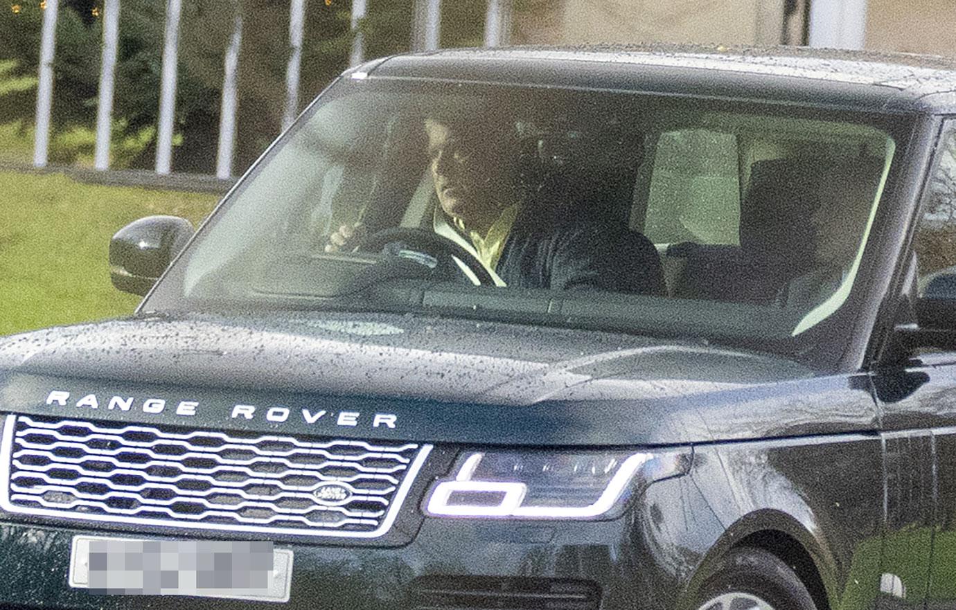 prince andrew drives from his royal lodge home with his detectives to windsor castle