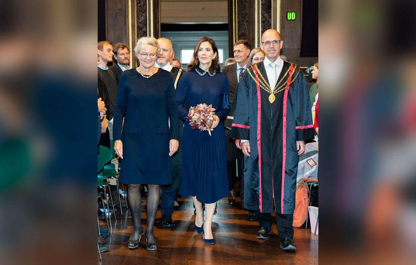 crown princess mary attends the annual university celebration