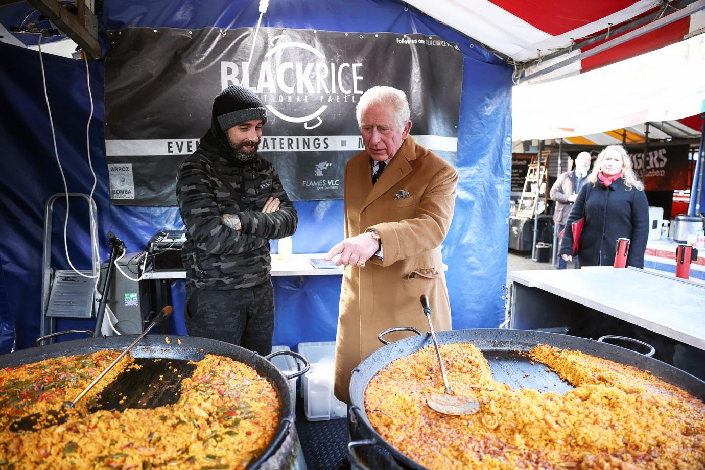 prince charles visits cambridge market