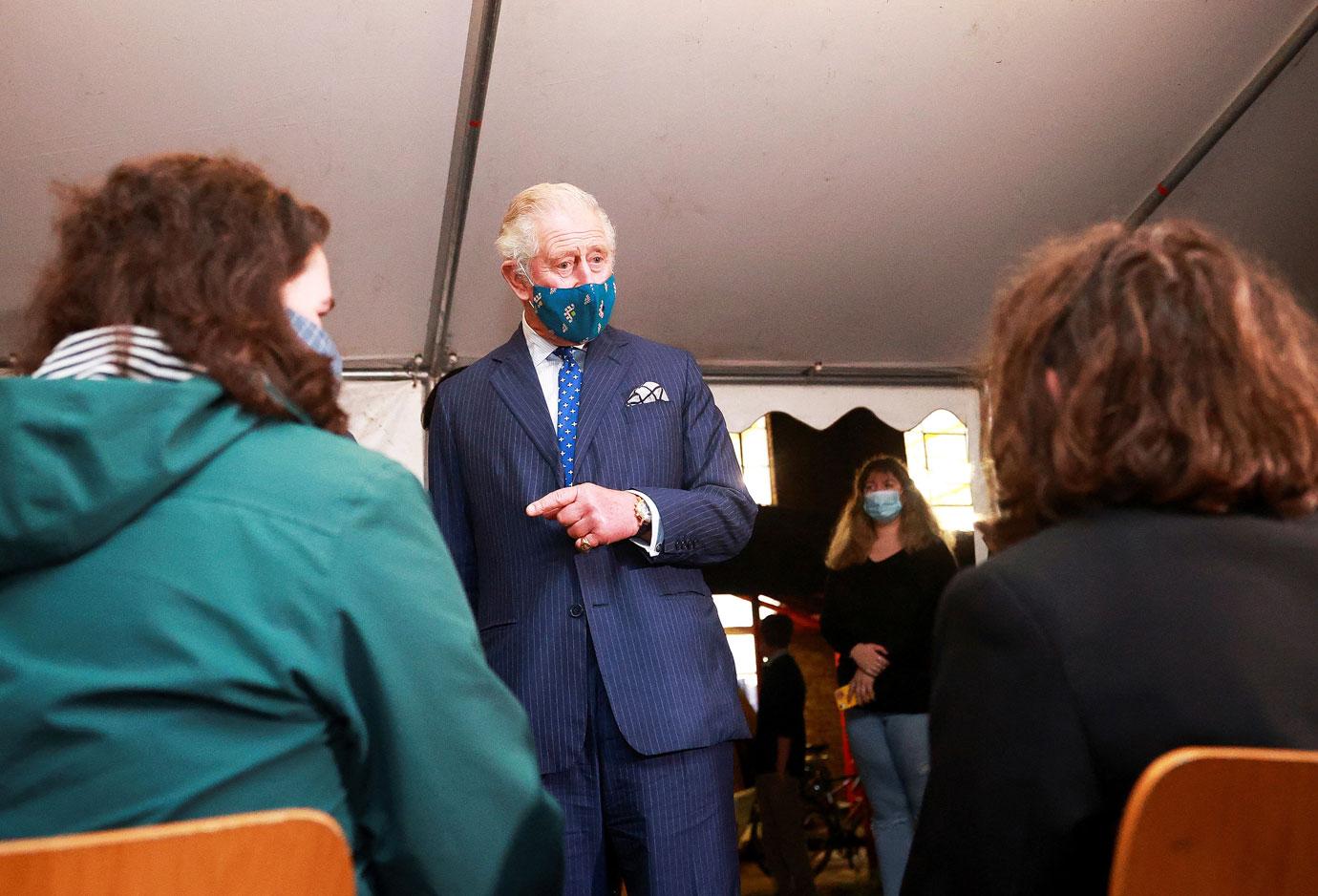 prince charles visits a covid  vaccination centre