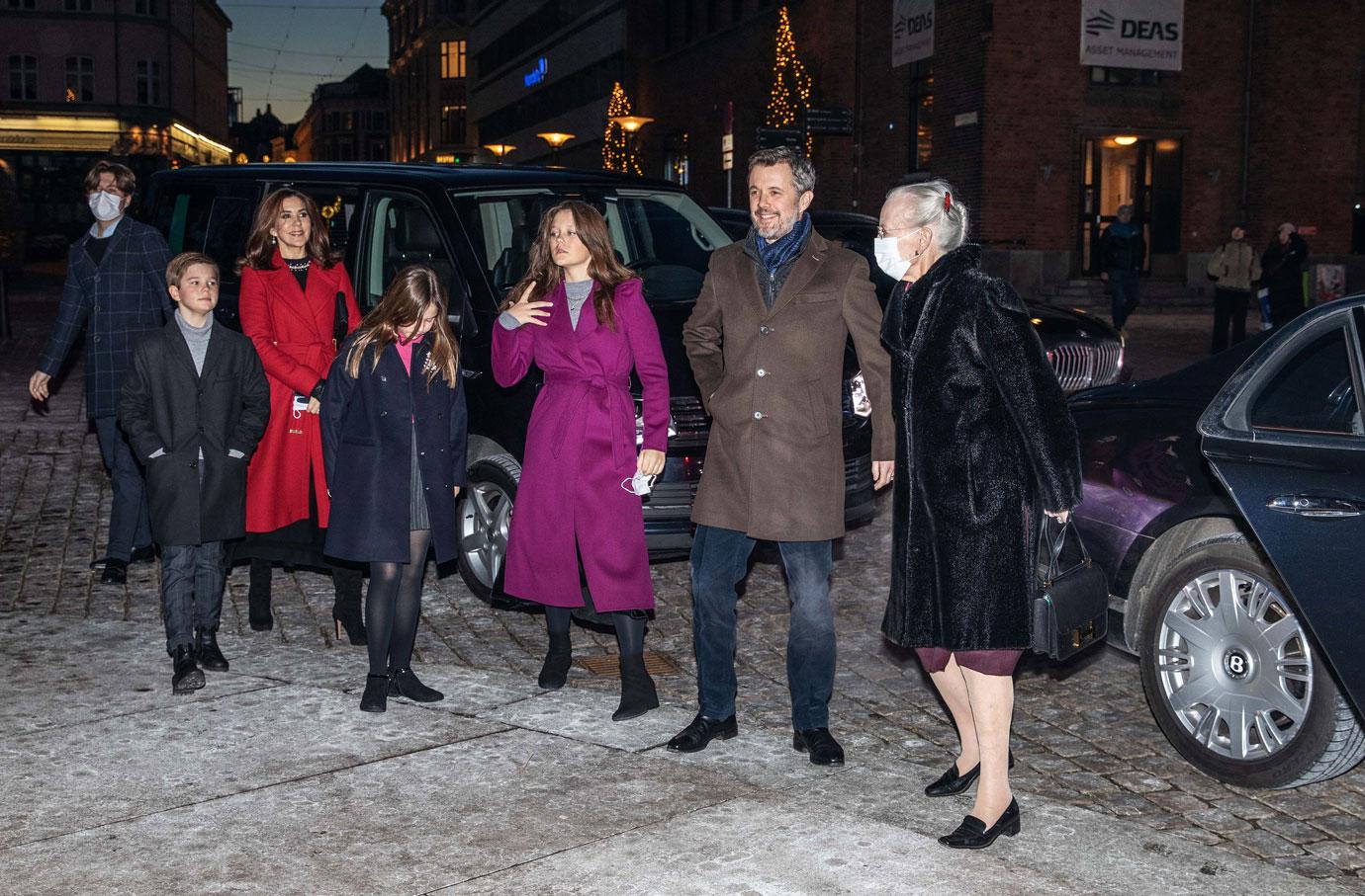 the danish royal family attend christmas eve and christmas day church