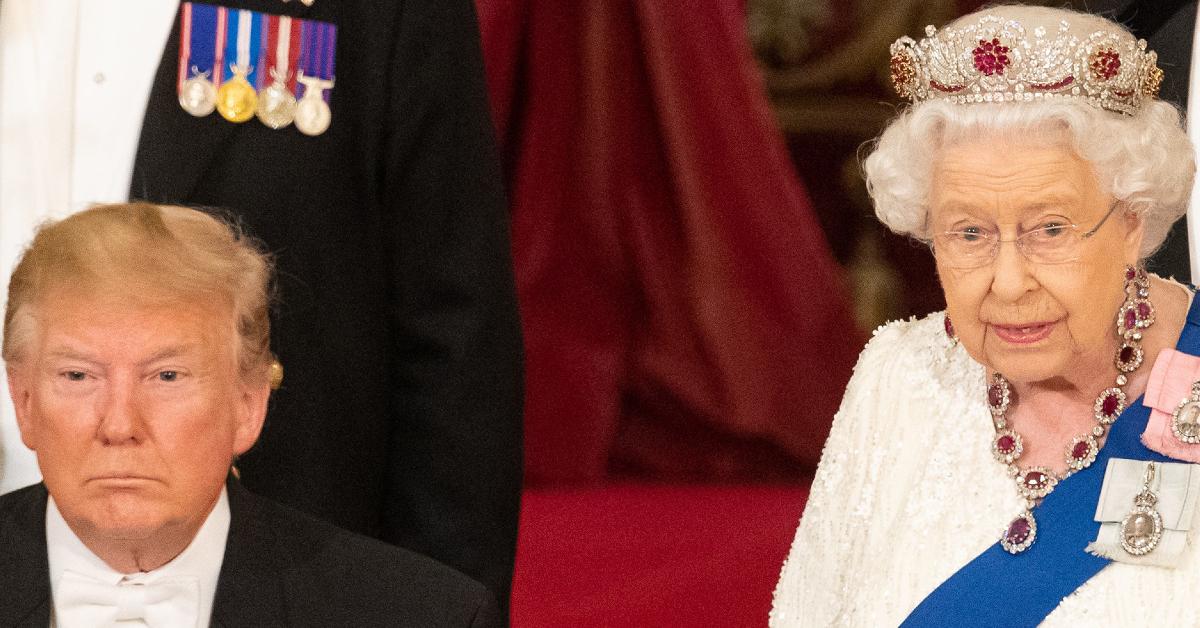 donald trump queen elizabeth amused