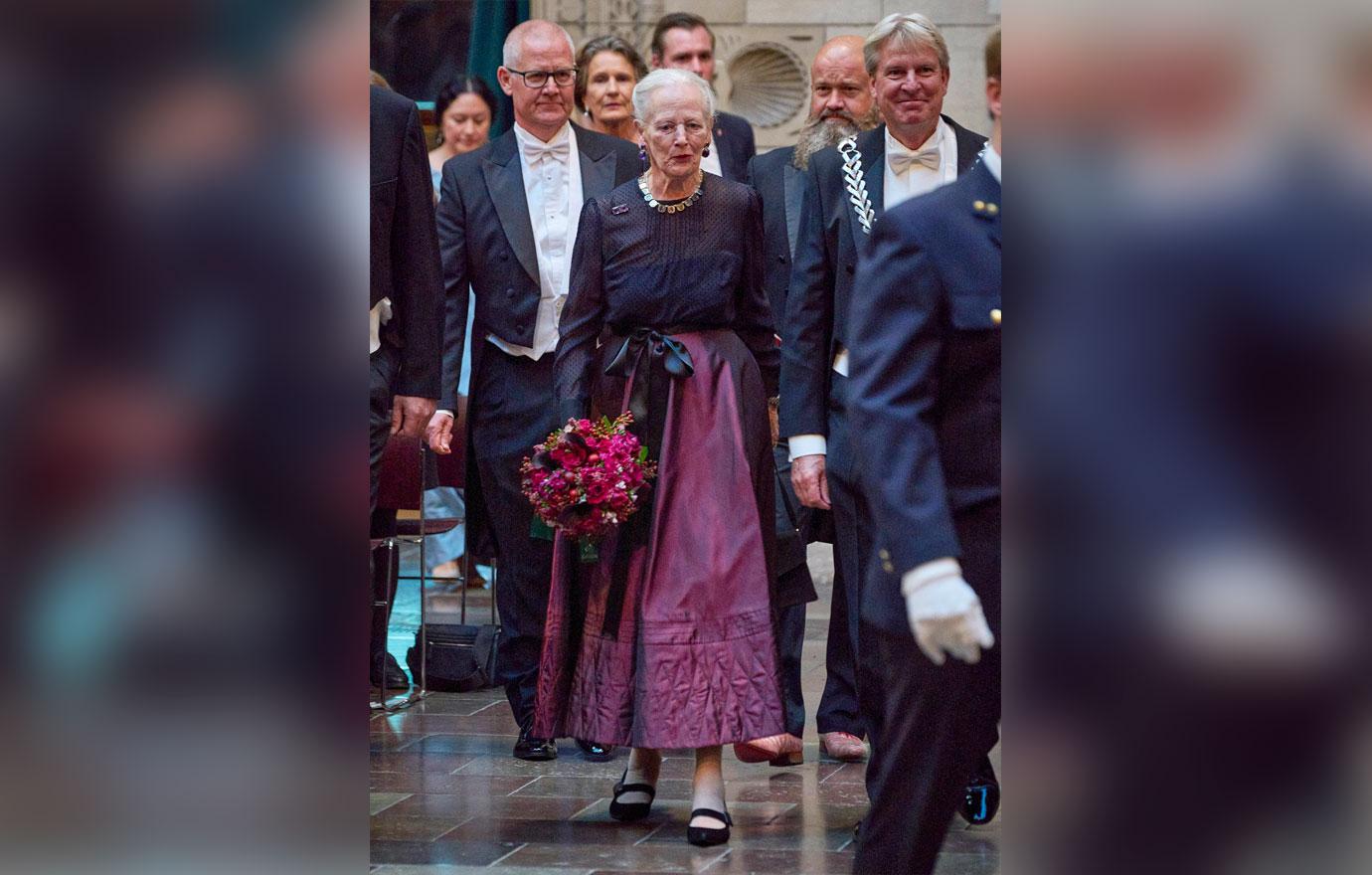 queen margrethe of denmark arrival to town hall copenhagen