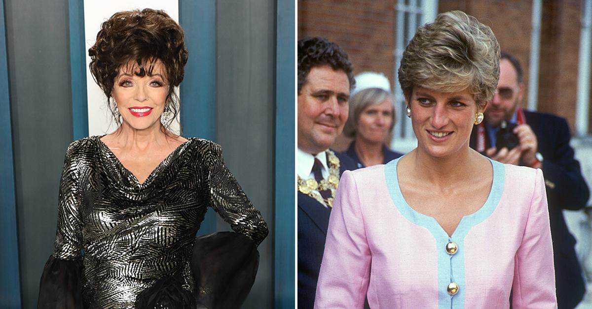 joan collins recalls princess diana charming down to earth