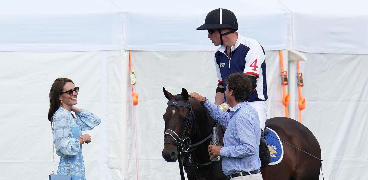 kate middleton prince william affectionate polo match