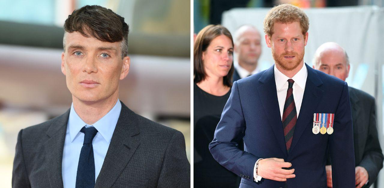 prince harry receives side eye cillian murphy