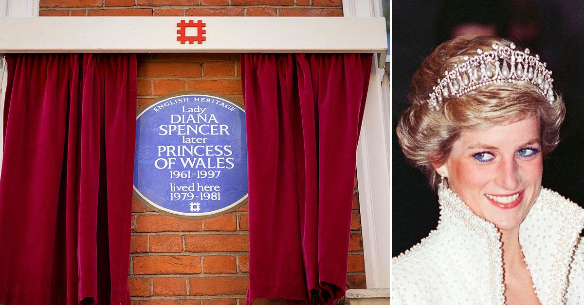 princess diana honored with english heritage london blue plaque at flat where she lived