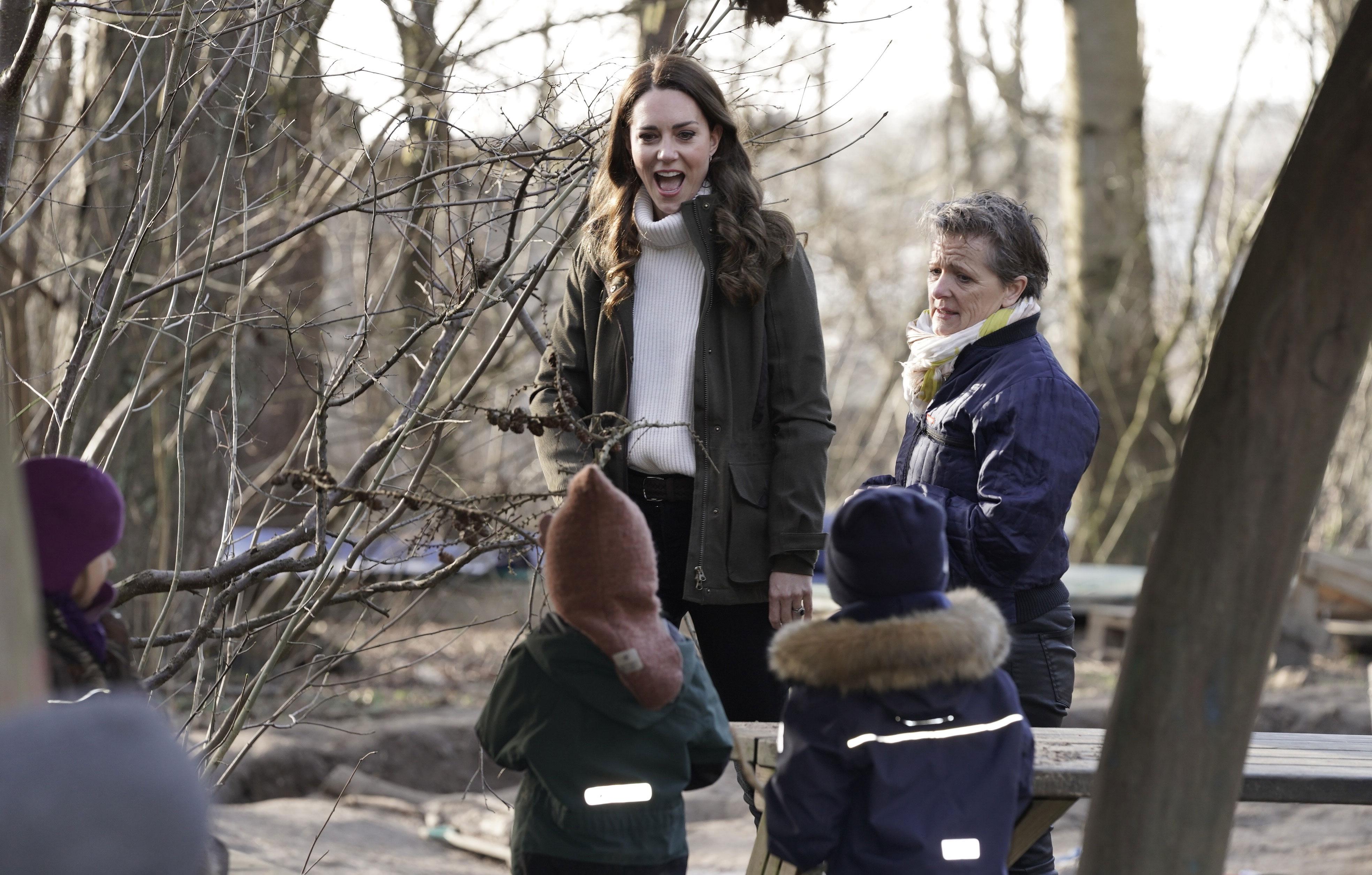 kate middleton visit to forest kindergarten