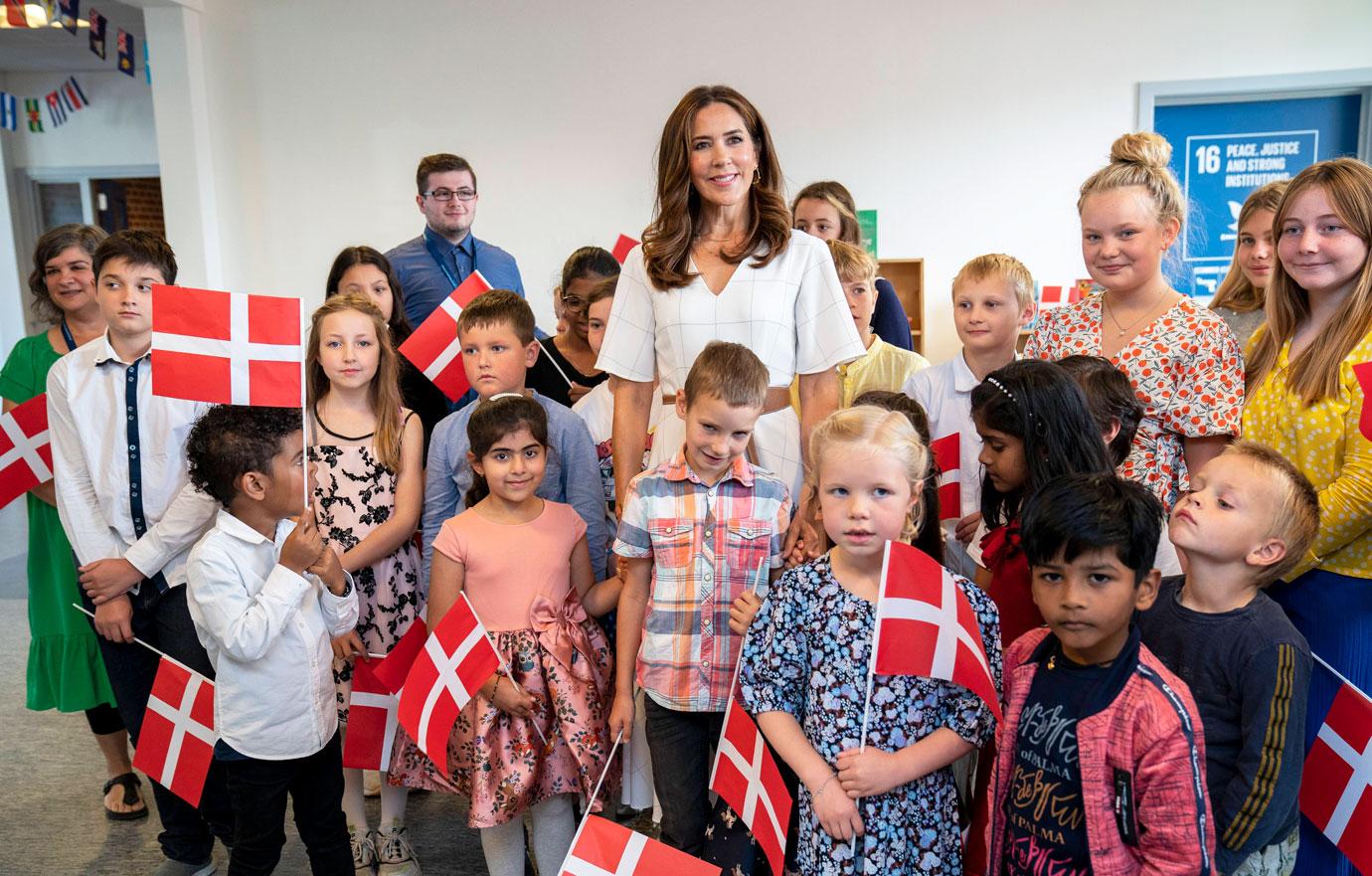 crown princess mary of denmark attends the official opening of lolland international school