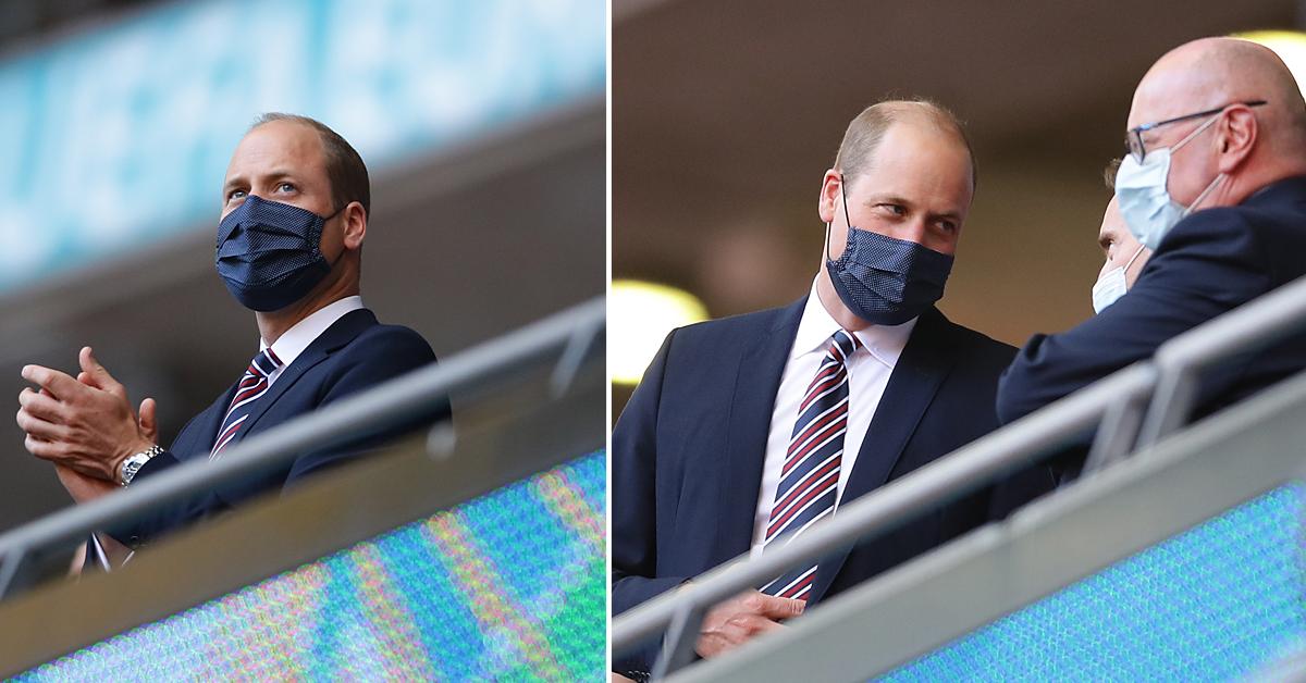 prince william at the uefa championship match at wembley stadium