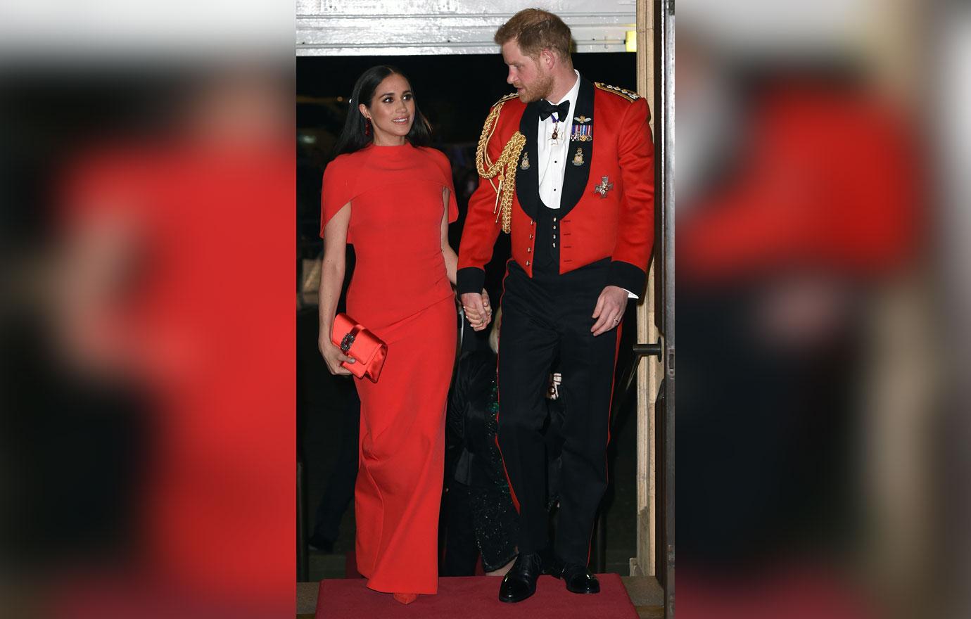 rebel wilson rocks same red gown meghan markle wore tro