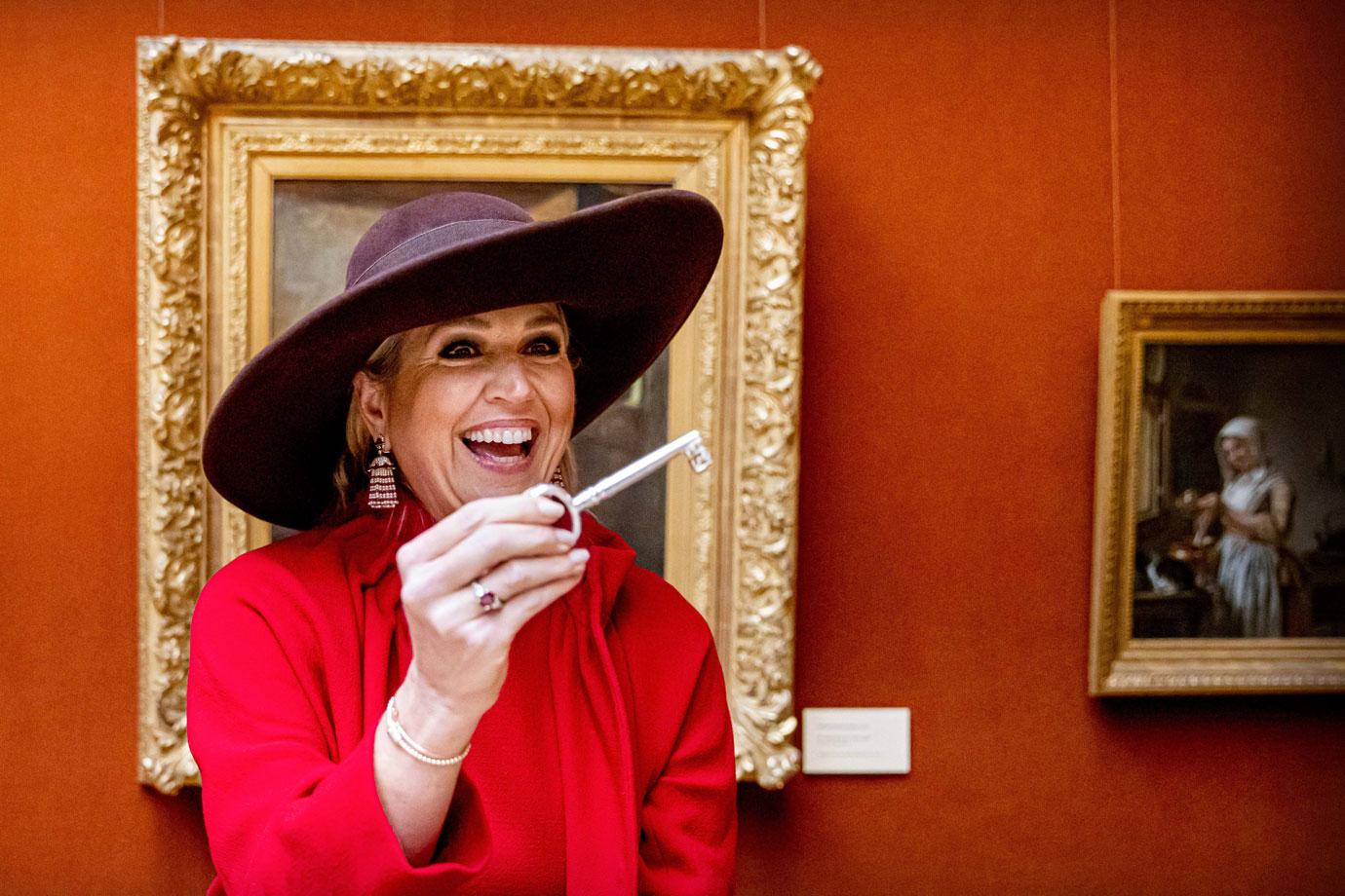 queen maxima at the opening of the pieter teylers huis