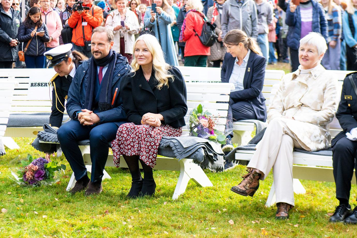 crown prince haakon and crown princess mette marit of norway visit hoytorp fort and indre ostold