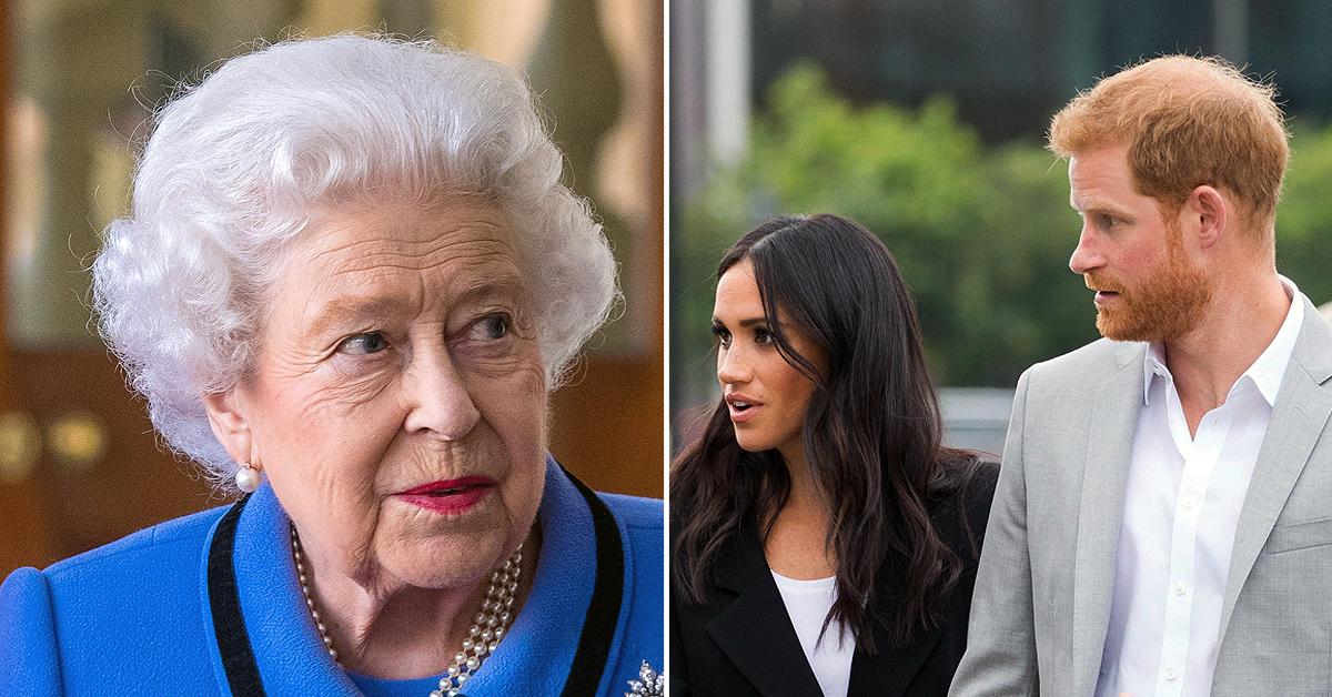 queen elizabeth tv appearance same day meghan markle prince harry interview tro