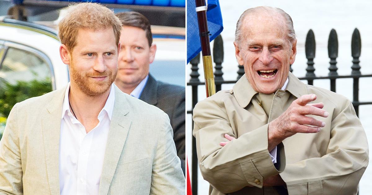 prince harry remembers cheeky grandfather prince philip death trof