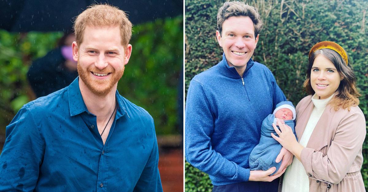 prince harry met princess eugenie son august in uk