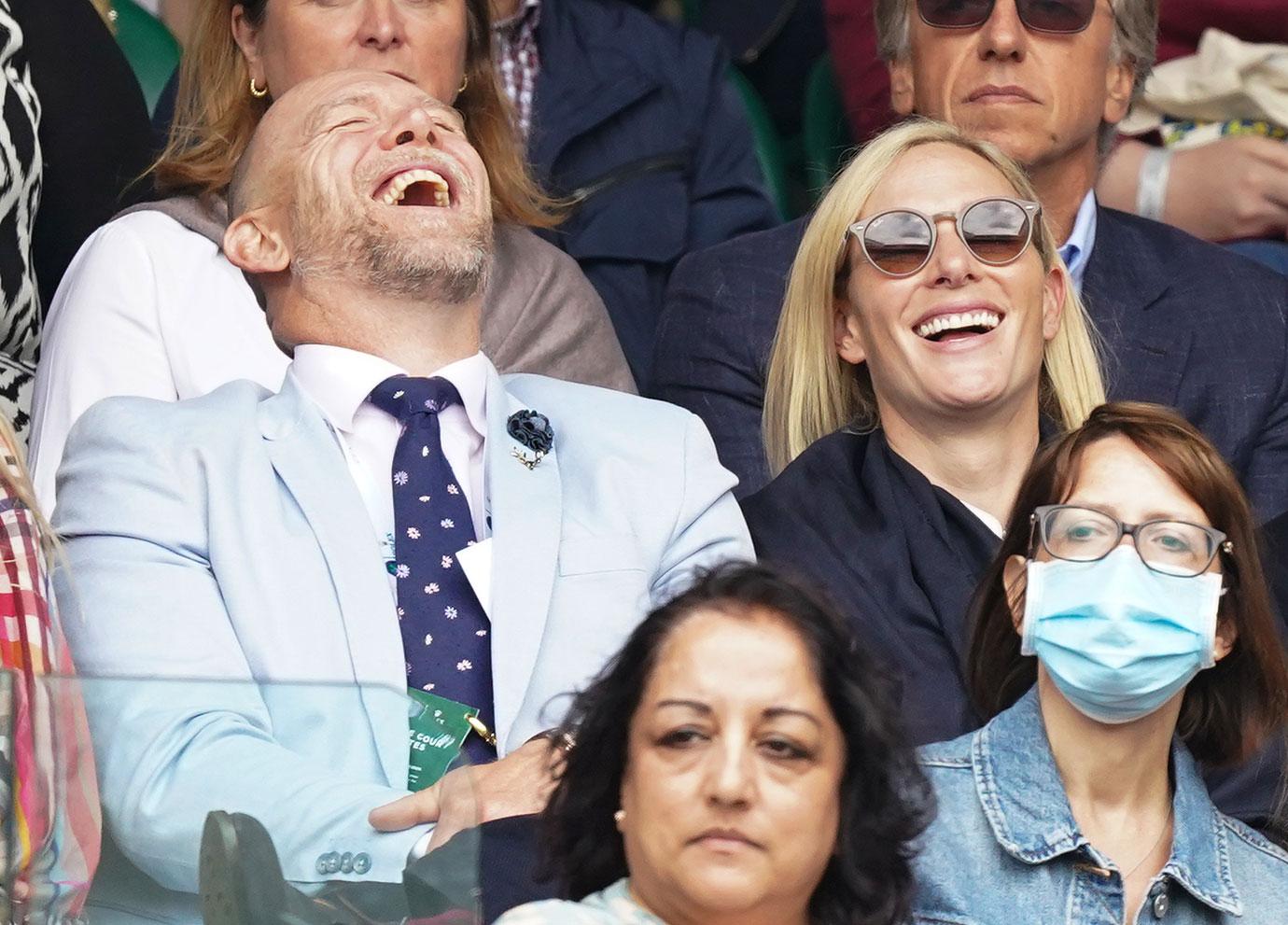 zara phillips mike tindall at wimbeldon