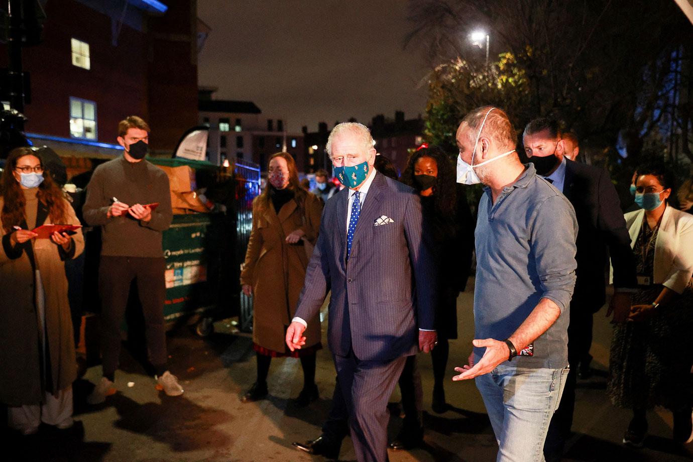 prince charles visits a covid  vaccination centre