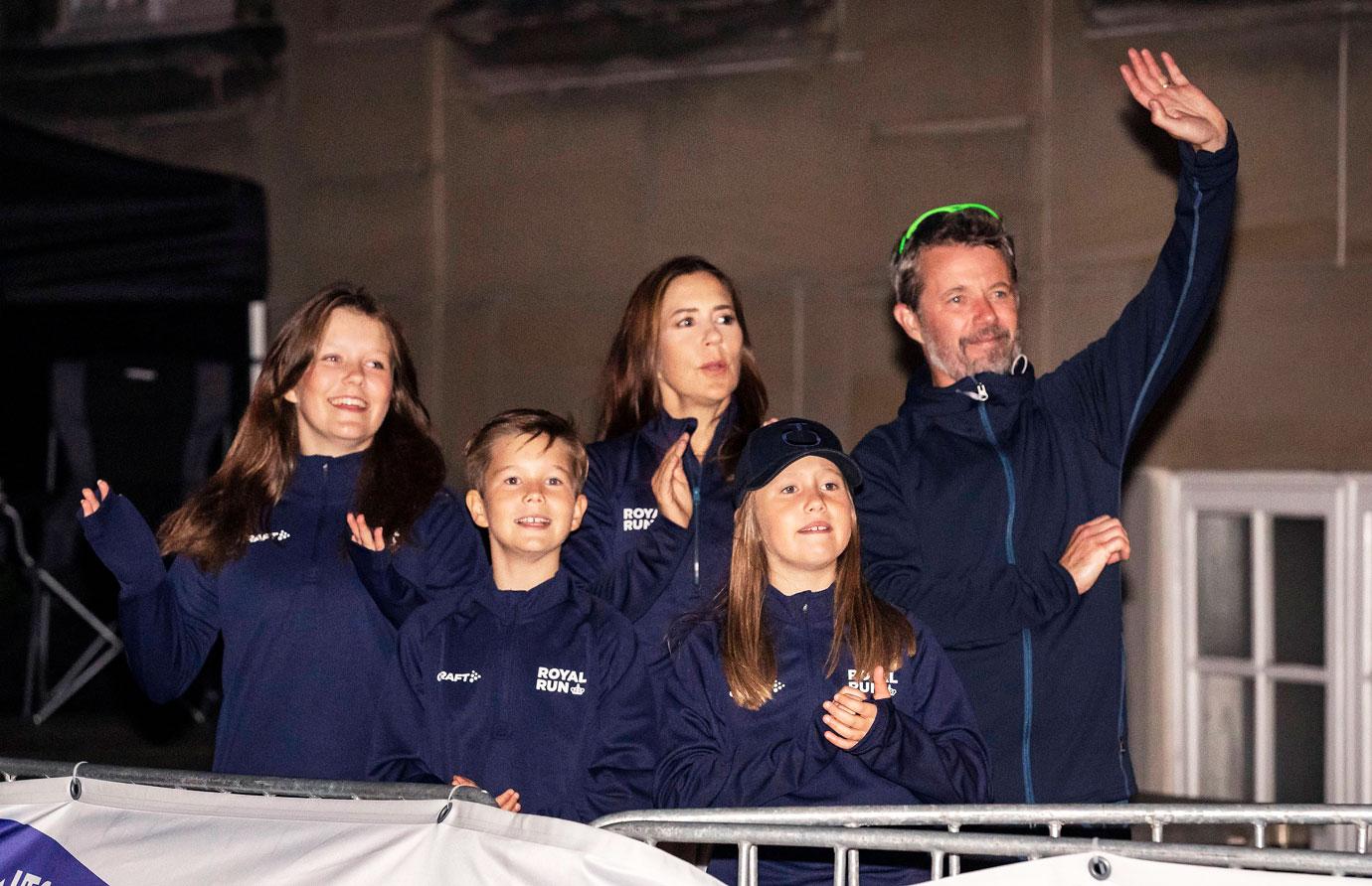 the danish crown prince family participate in royal run  in copenhagen