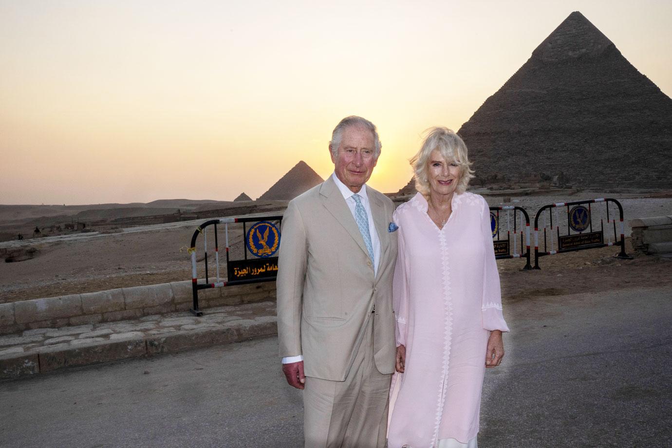 prince charles and camilla visited the great pyramids of giza and the great sphinx of giza