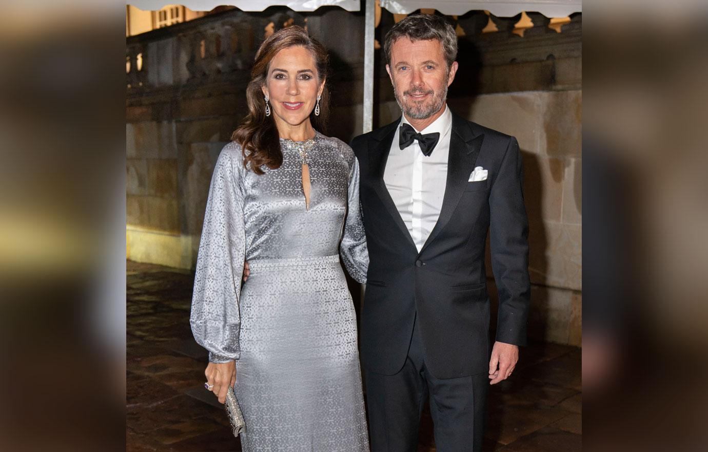 crown prince frederik and princess mary arrive at fredensborg