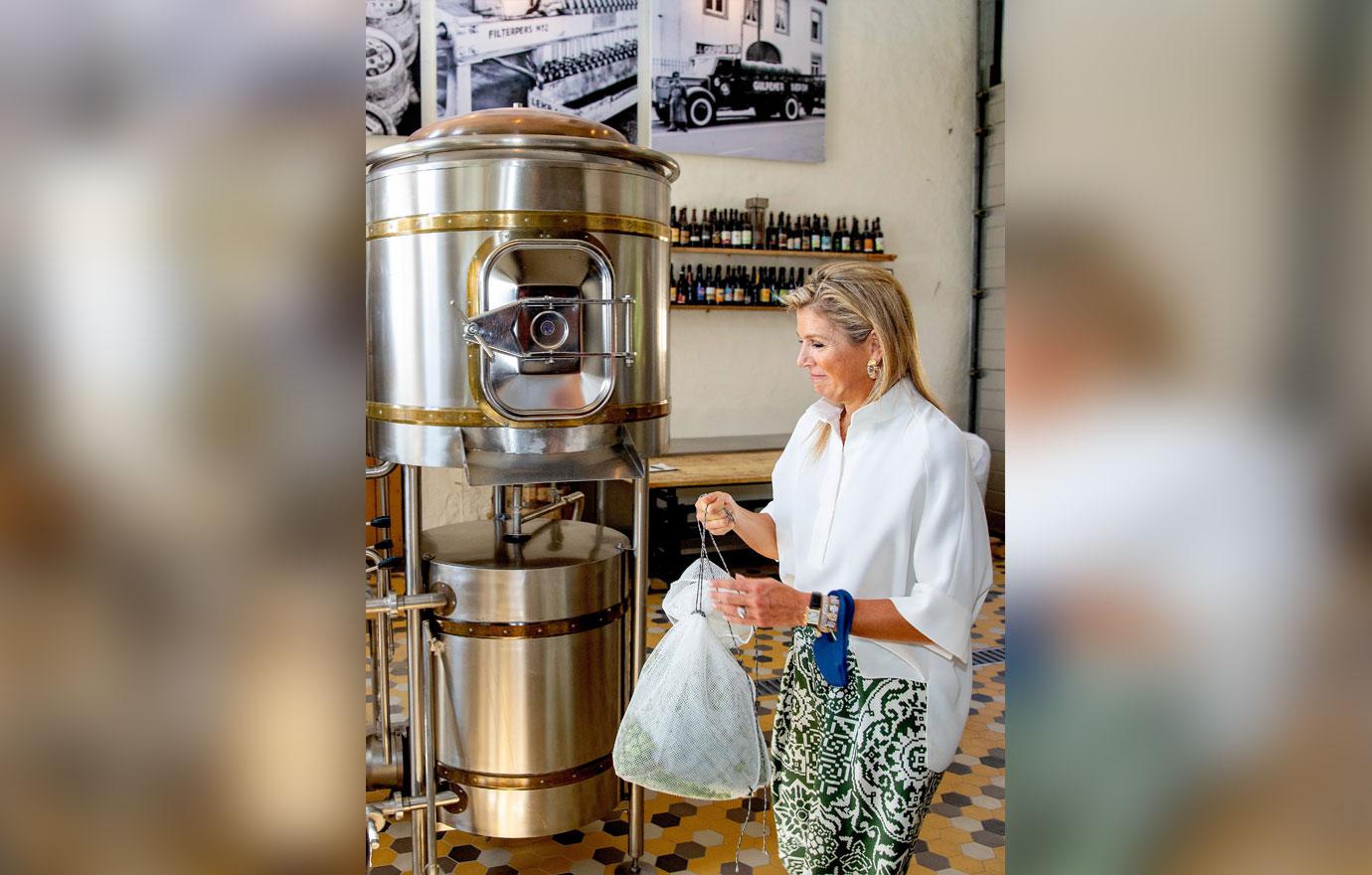 queen maxima visits gulpener beer brewery