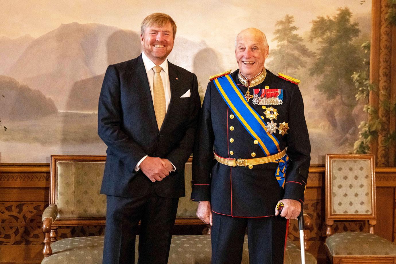 king willem alexander and queen maxima of the netherlands with norway royals during a meeting