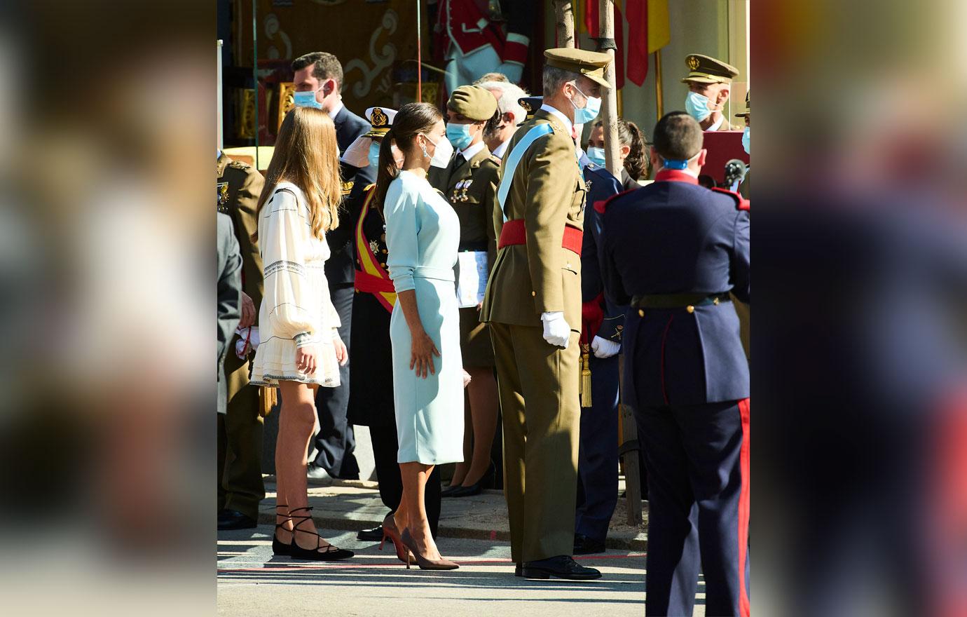 spanish royals attend the national day military parade