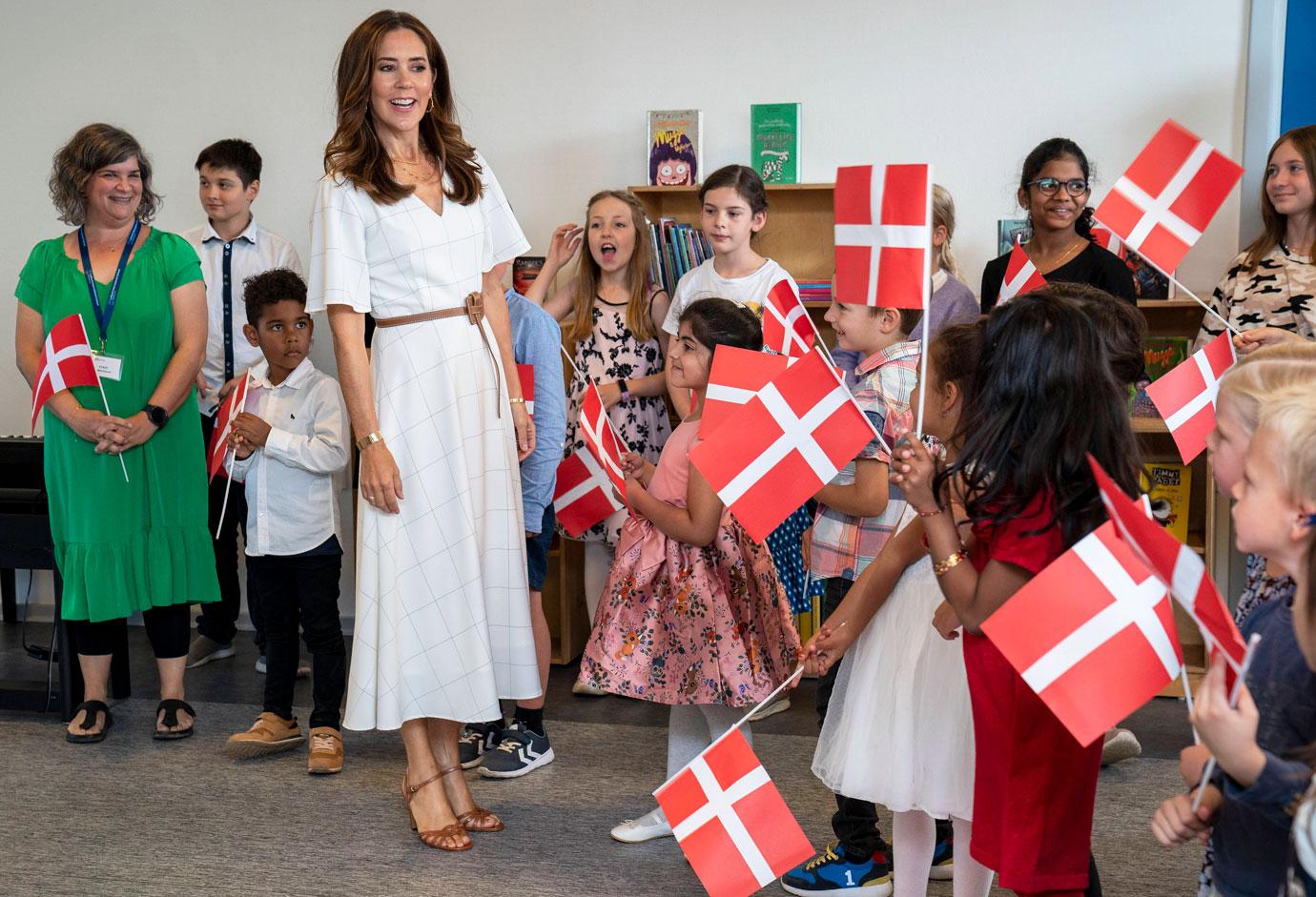 crown princess mary of denmark attends the official opening of lolland international school