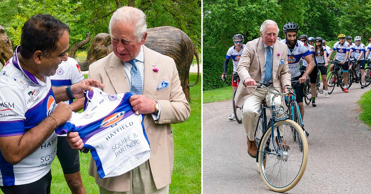 prince charles at palaces on wheels cycling event