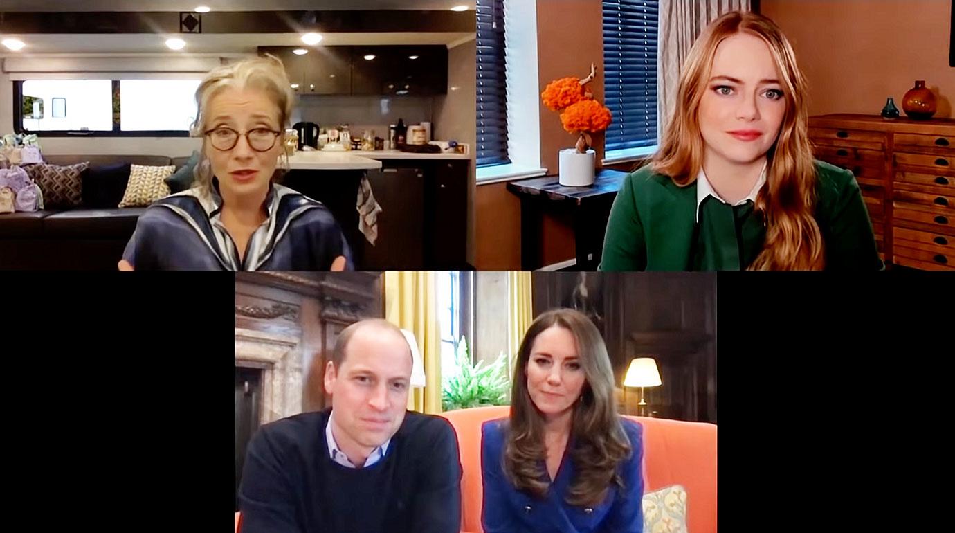 kate middleton prince william chat cruella stars emma thompson emma stone tro