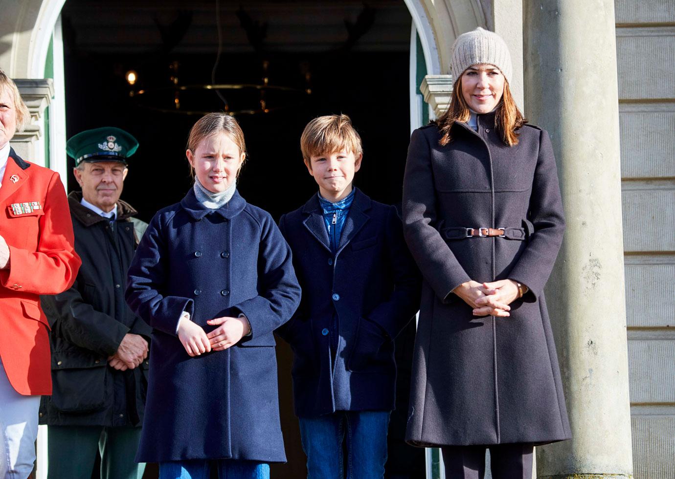 crownprincess mary of denmark with her twins princess josephine and prince vincent