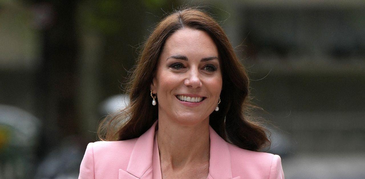 Kate Middleton Wears Pink Power Suit In London: Photos