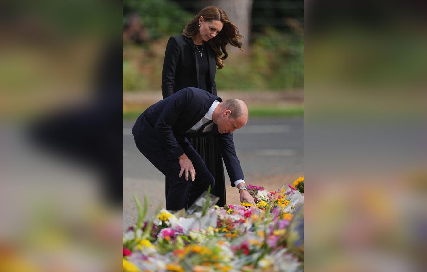 the prince and princess of wales view flowers at sandringham