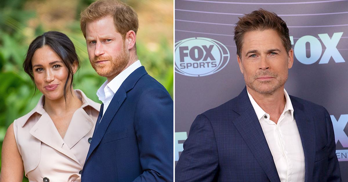 rob lowe admits meghan markle prince harry oprah interview not shot at my house