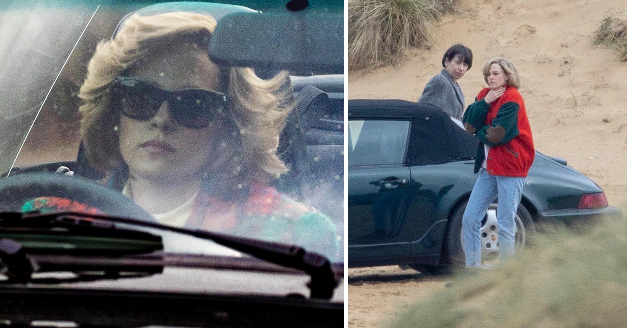 kristen stewart as princess diana on set of new movie