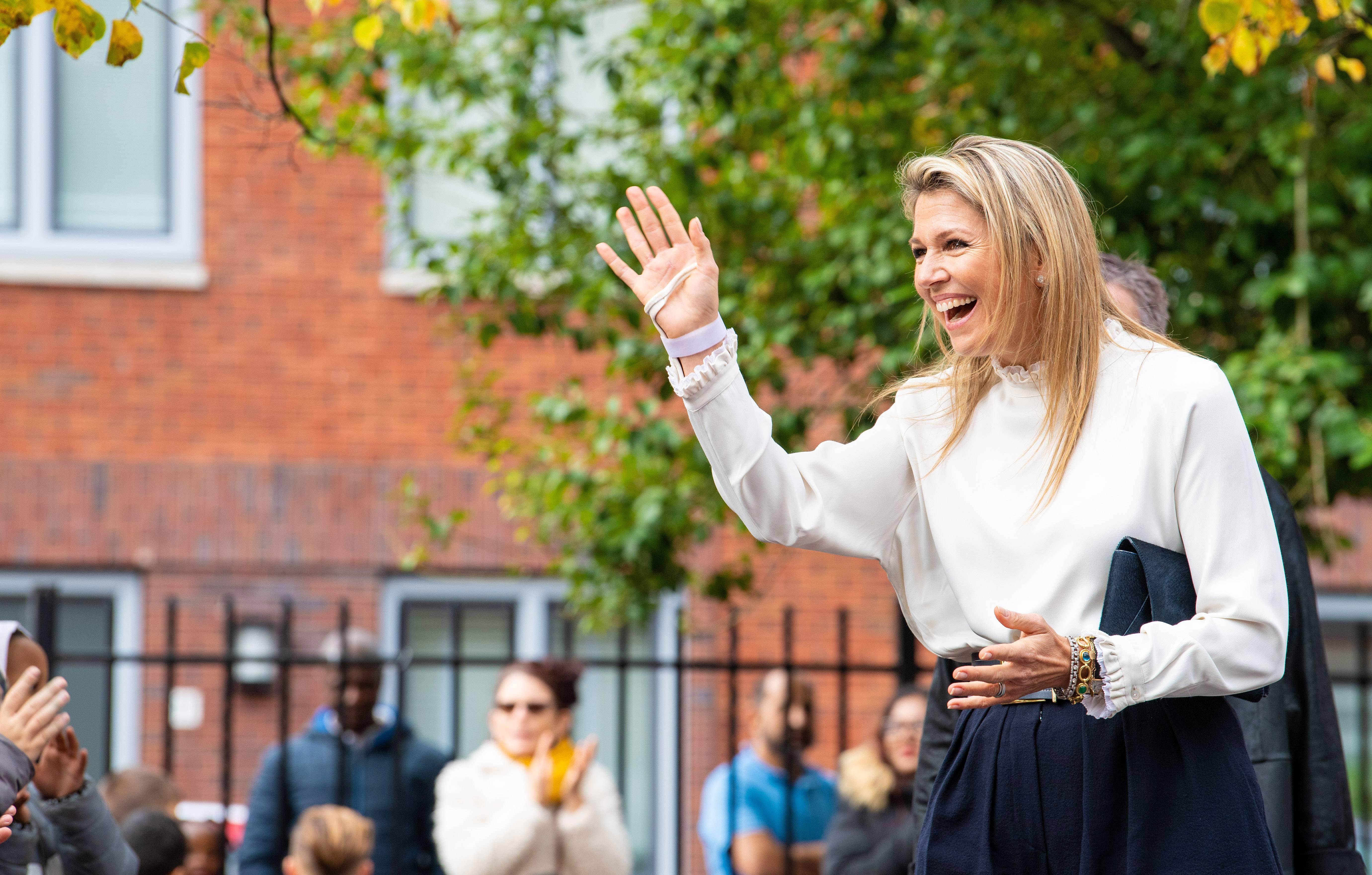 queen maxima visits queen beatrix school in netherlands