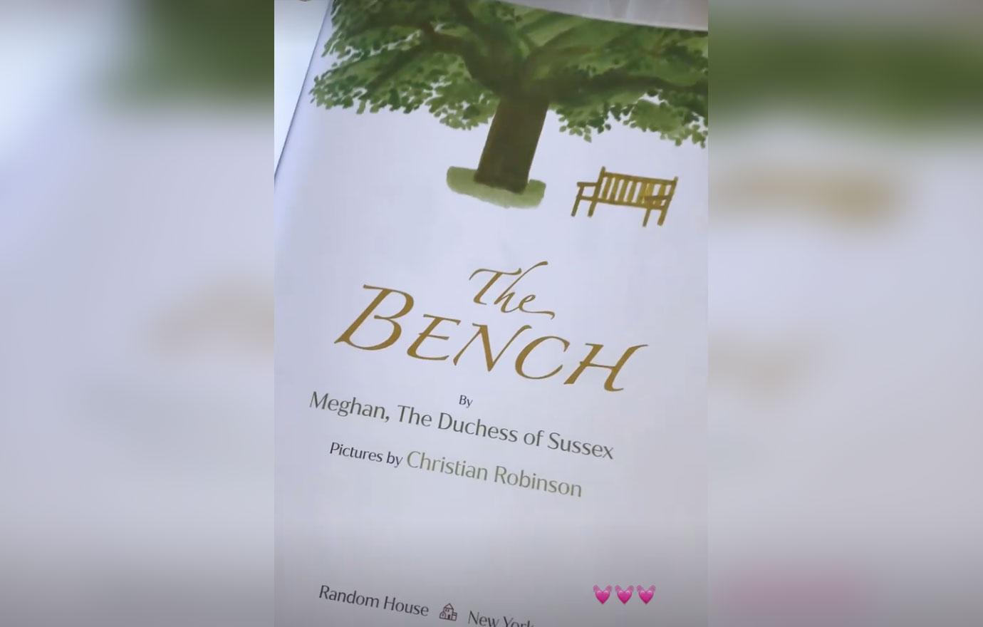 meghan markle sent new childrens book the bench close pal who gives fans sneak peek