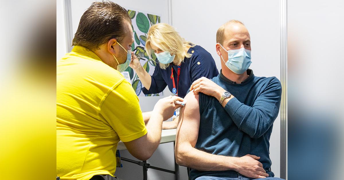 prince william receives first dose covid  vaccine fans cant stop posting about his biceps tro