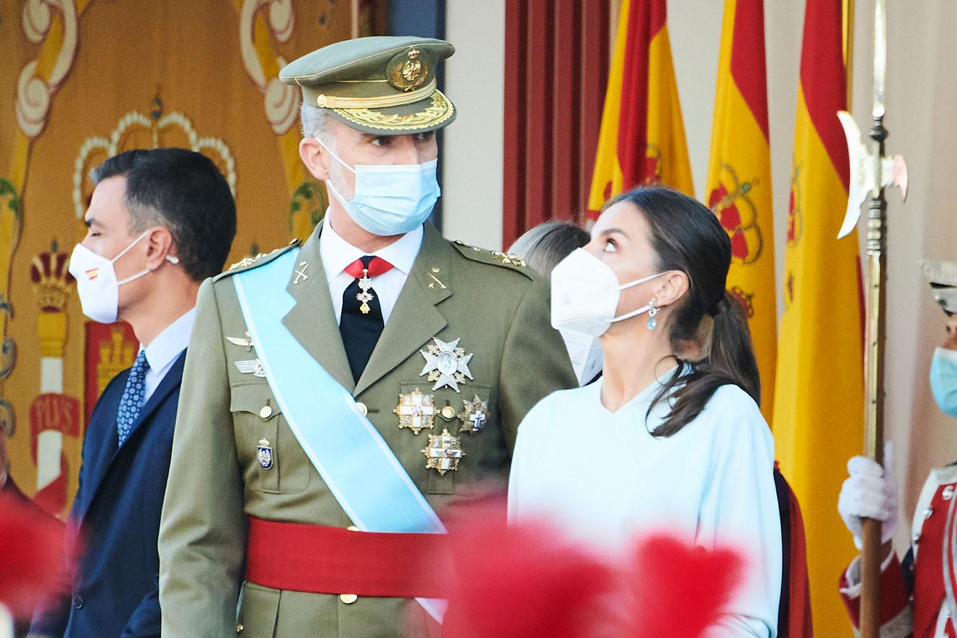 spanish royals attend the national day military parade