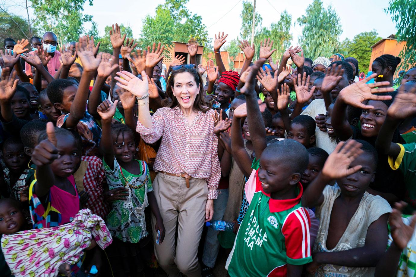 crown princess mary visits burkina faso