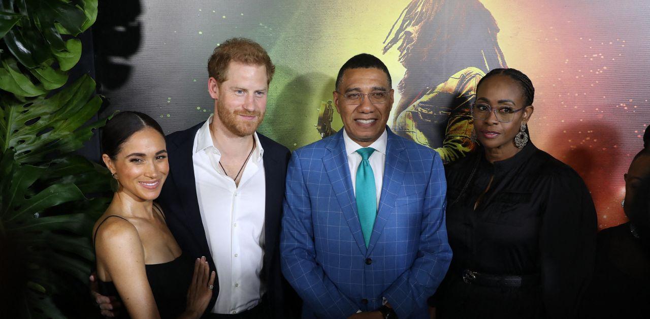 meghan markle prince harry attend film premiere jamaica