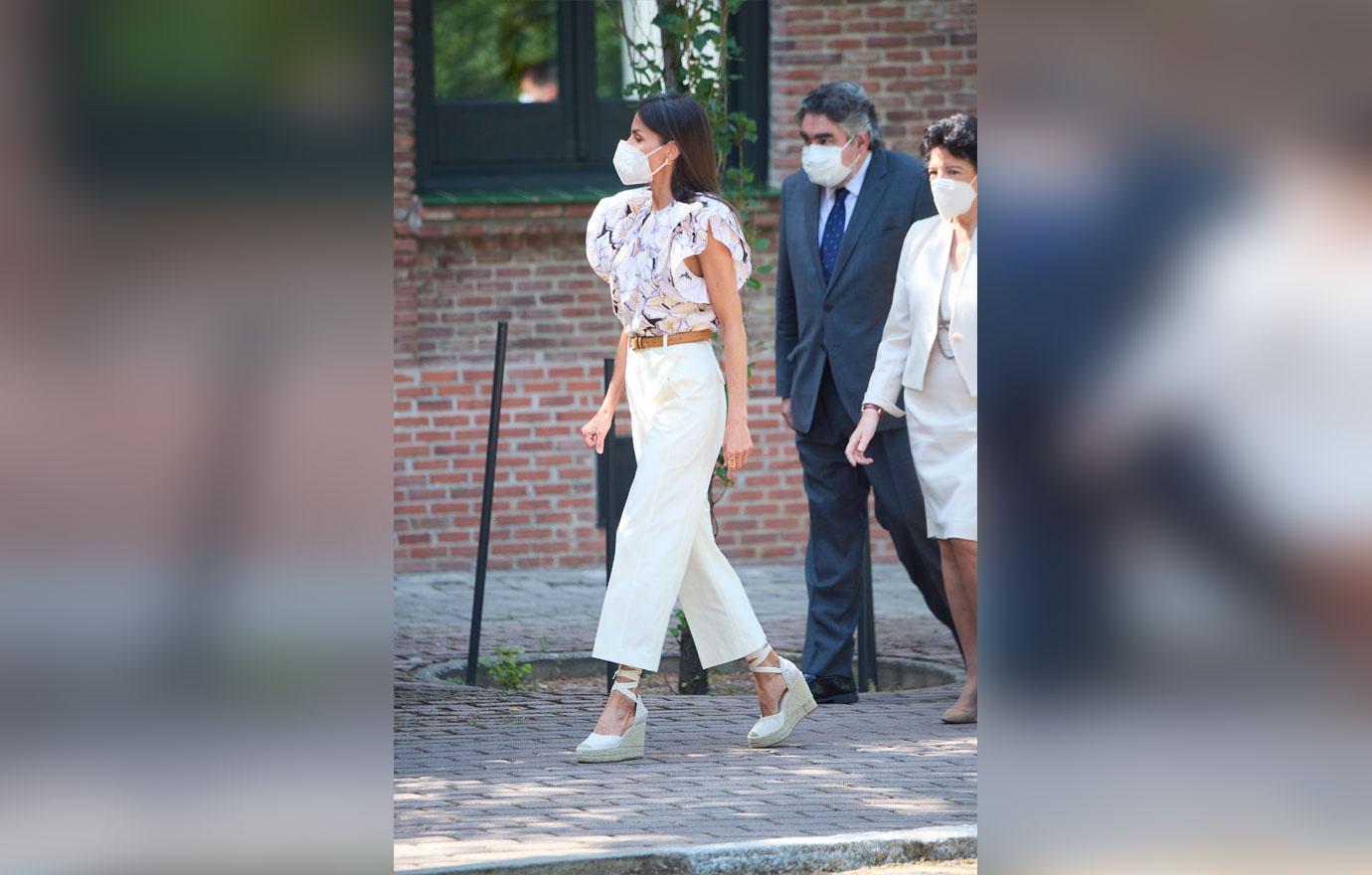 queen letizia of spain attends a meeting in madrid