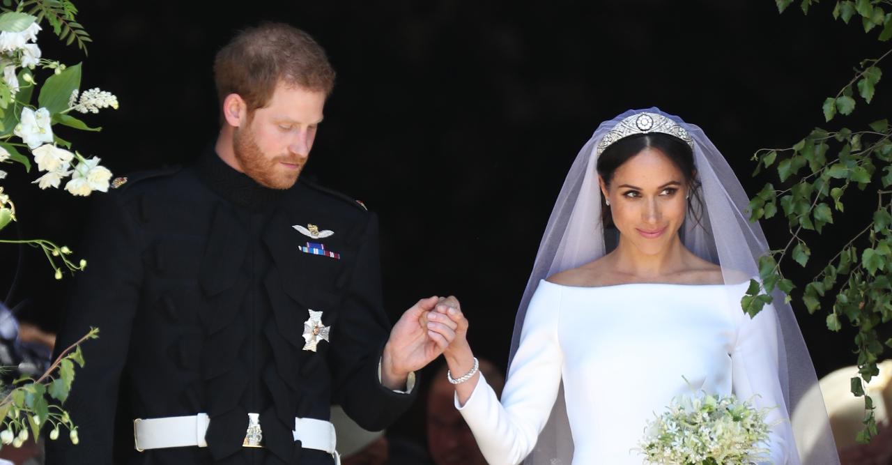 prince harry meghan markles body language at wedding