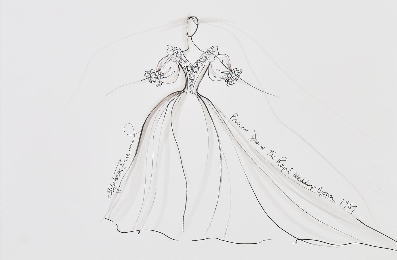 Princess Diana's Wedding Dress Designers In Legal Fight Over Sketches