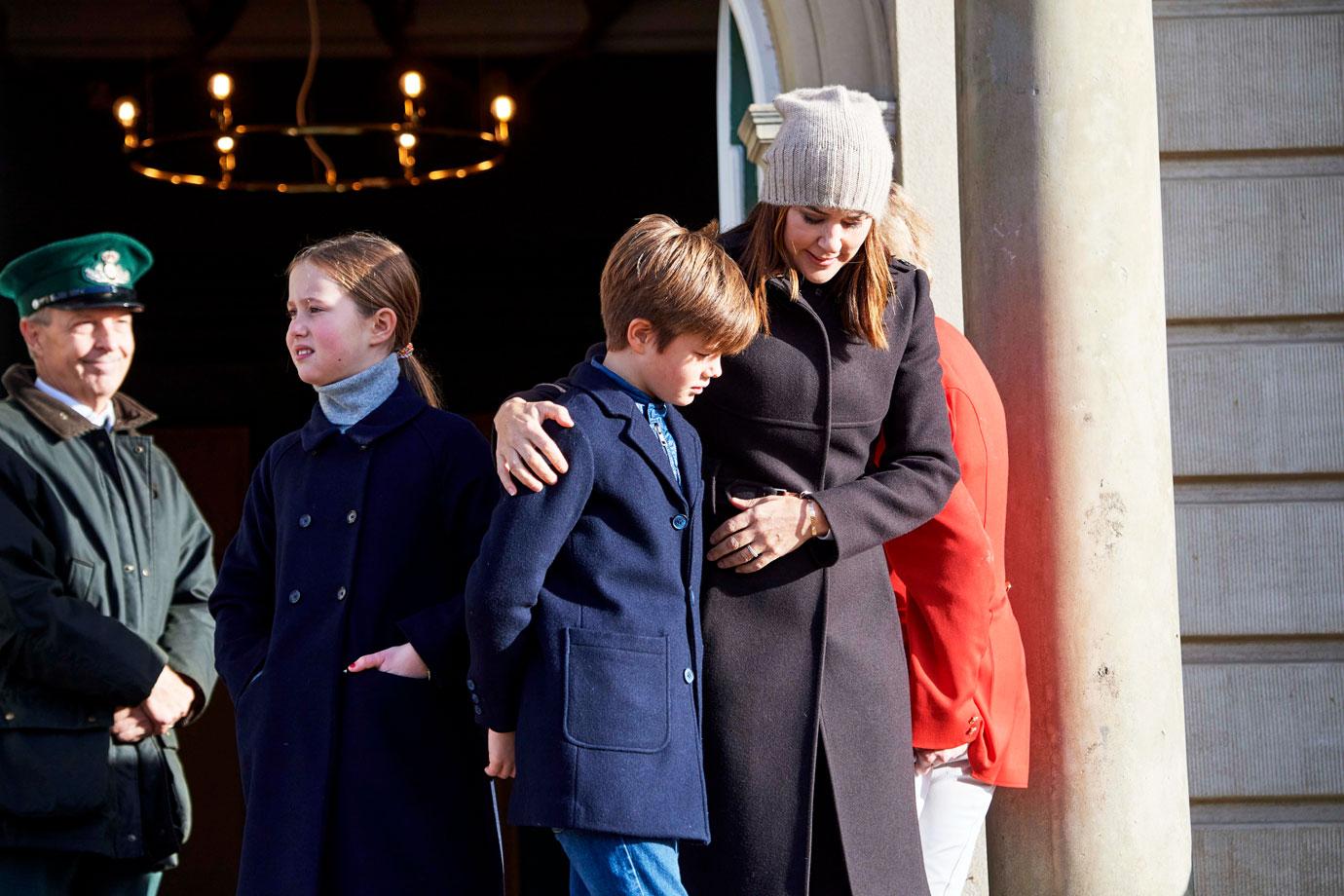 crownprincess mary of denmark with her twins princess josephine and prince vincent