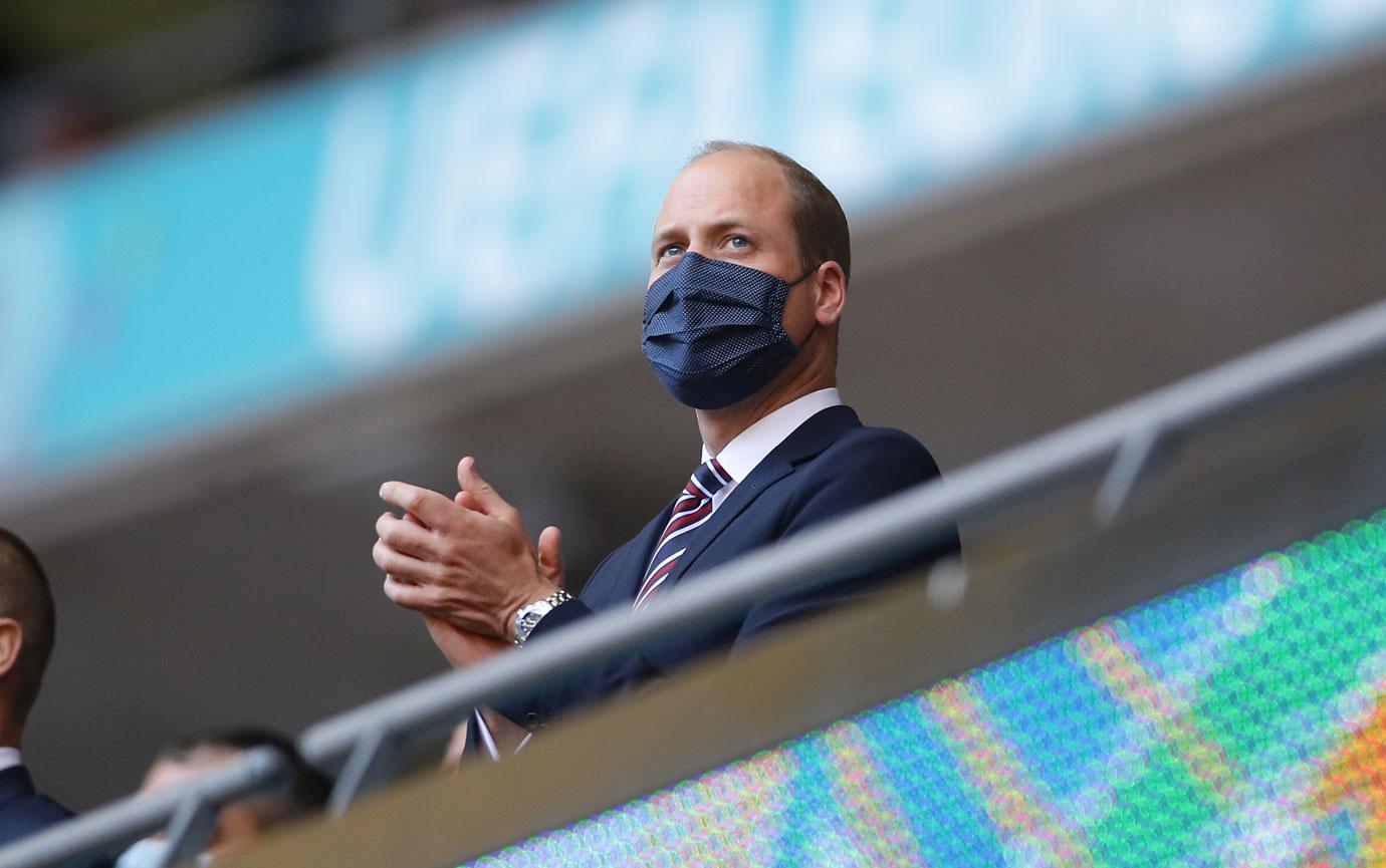 prince william at the uefa championship match at wembley stadium