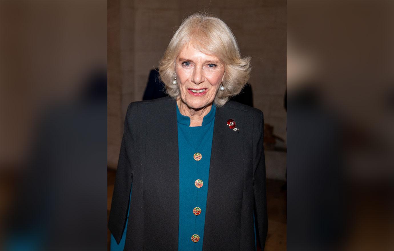 the duchess of cornwall camilla attends service at st brides church