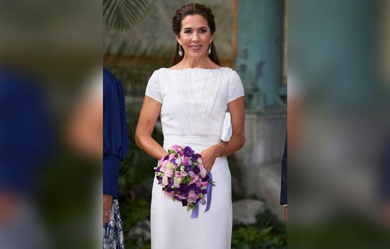 Crown Princess Mary Of Denmark Wears White Dress To Carlsberg ...